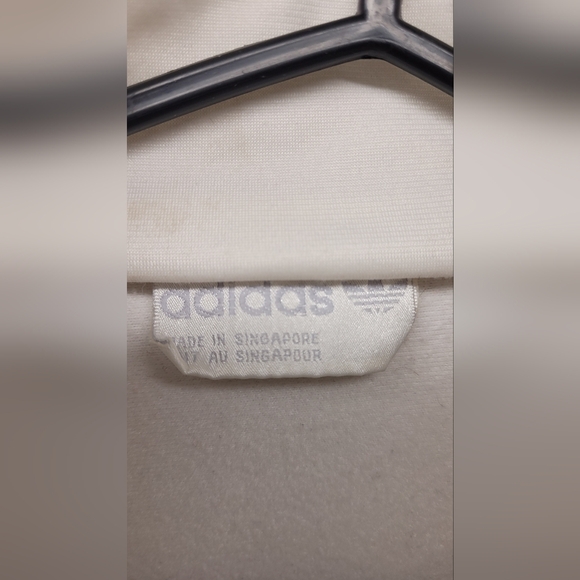 Mens vintage Large Adidas zipper sweater polyester long sleeve classic red white - Picture 5 of 9